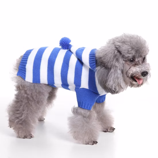 Pull rayé pour chien, vêtements pour animaux de compagnie, de noël, doux et confortables